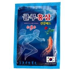 Korean Gi Обезболивающий пластырь с красным женьшенем и глюкозамином 20 шт