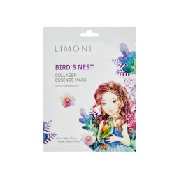 Маска для лица подтягивающая с экстрактом ласточкиного гнезда и коллагеном Limoni Bird's Nest Collagen Essence Mask 25 гр