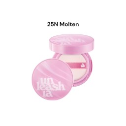 Тональный кушон с влажным финишем в персиковом оттенке с нейтральным подтоном UNLEASHIA Dont Touch Glass Pink Cushion (#25N Molten) 15 г