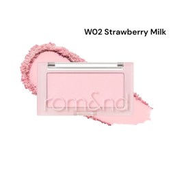 Мягкие спрессованные румяна в теплом розовом оттенке Rom&nd Better Than Cheek W02 Strawberry Milk 4 г