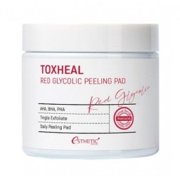 Esthetic House Toxheal Red Glycolic Peeling Pad Очищающие диски для лица с эффектом пилинга 100 шт