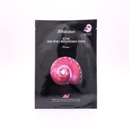 Освежающая маска- салфетка с экстрактом розовой улитки JMsolution Active Pink Snail Brightening Mask 30 мл