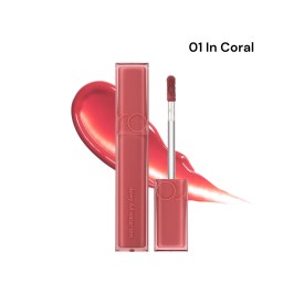 Лёгкий глянцевый тинт в коралловом оттенке rom&nd DEWY·FUL Water Tint 01 In Coral 5 г